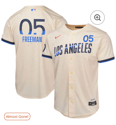 Men Los Angeles Dodgers #5 Freddie Freeman Cream 2025 MLB Nike jersey->detroit lions->NFL Jersey